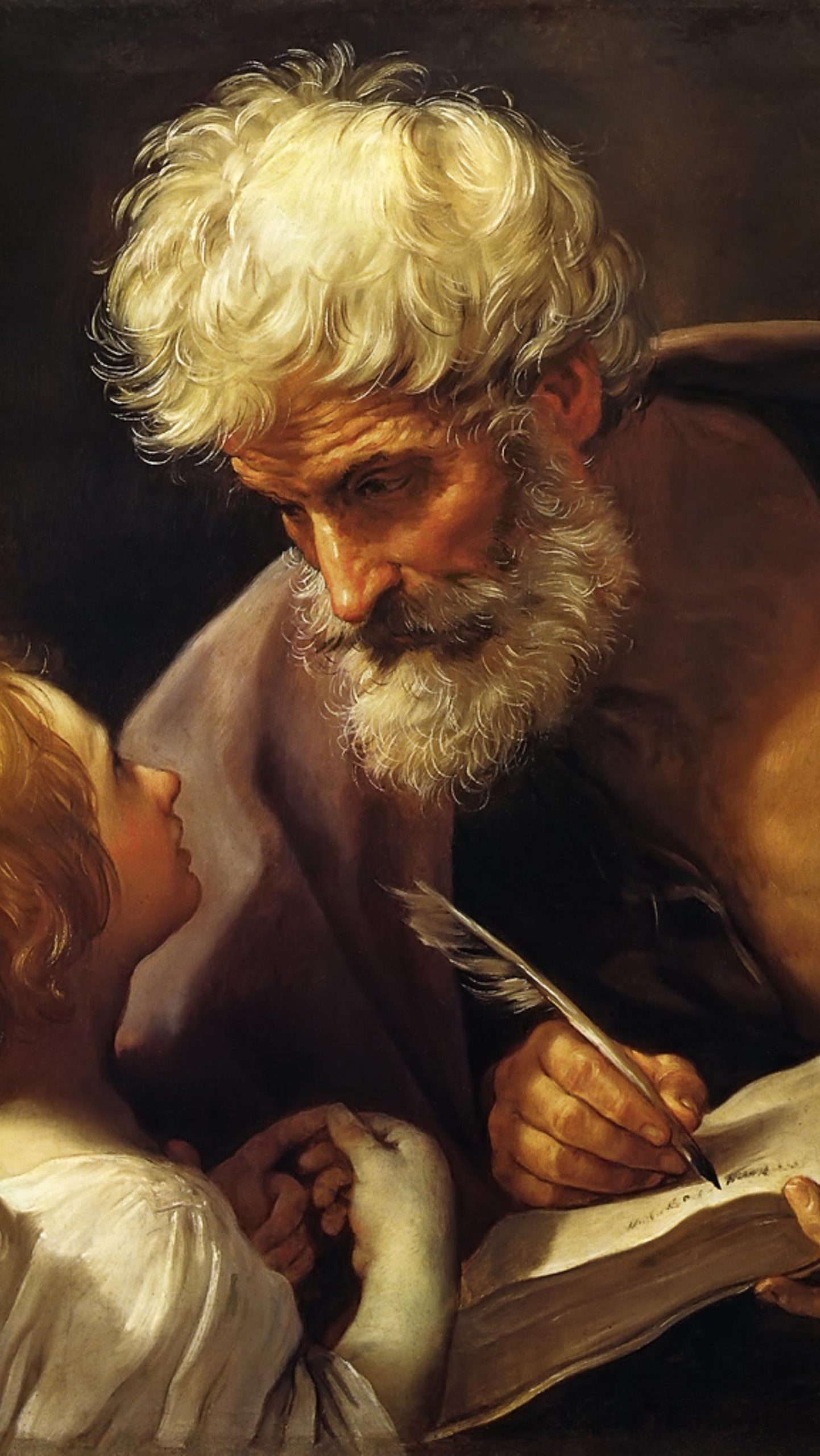 Saint Matthew and the Angel by Guido Reni